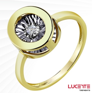 Lucente Бриллианты Якутии RIN-LU-585-345902-175 размер 17.5 вес 1.46 г золото, бриллиант