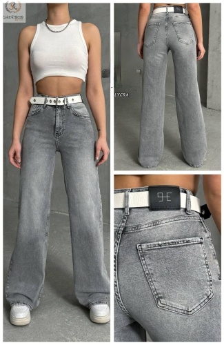 Джинсы клеш Jeans Town серый