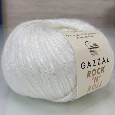 Моток GAZZAL Rock n Roll 13733 - белый 115 м 50 г