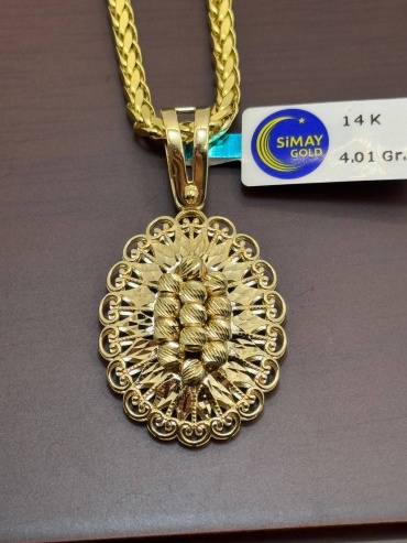 Подвеска NURSABI 155966 вес 4.01 г золото, без вставок