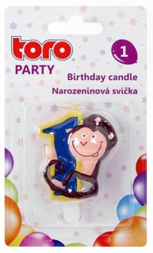 Свеча Toro цифра 1, 1 шт
