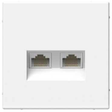 Lezard встраиваемая ZIMA, компьютерный (RJ45) цвет белый