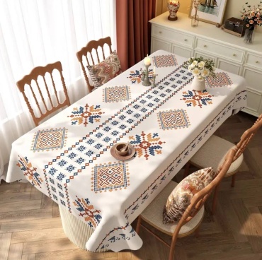 Скатерть DANL 200x140 см, ПВХ, полиэстер, 1 шт