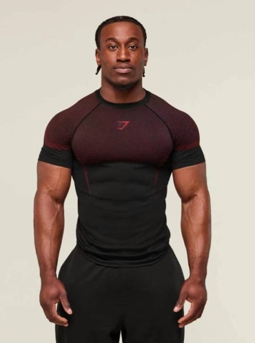 Рашгард Gymshark бордовый