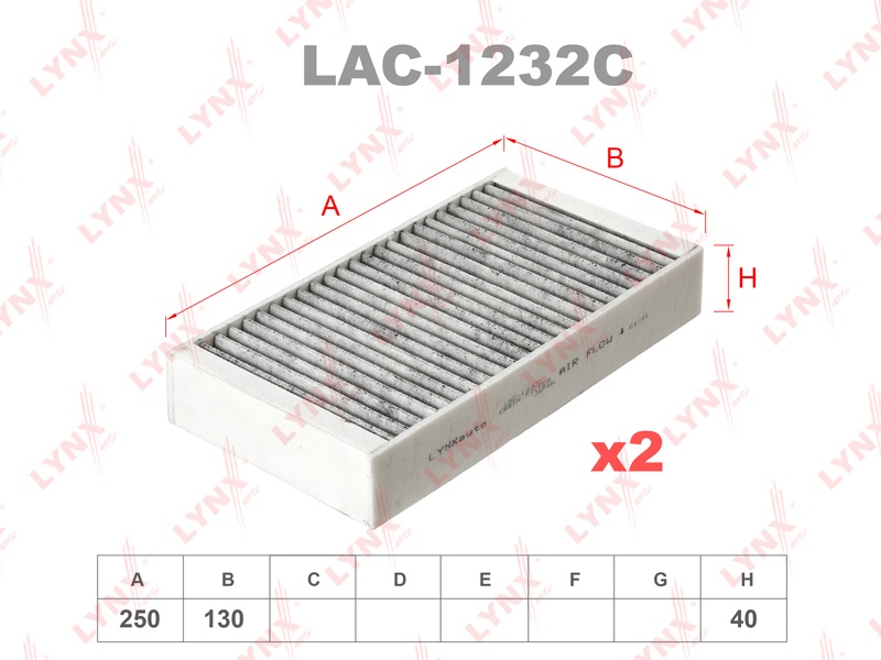 LYNXauto салонный фильтр LAC1232C