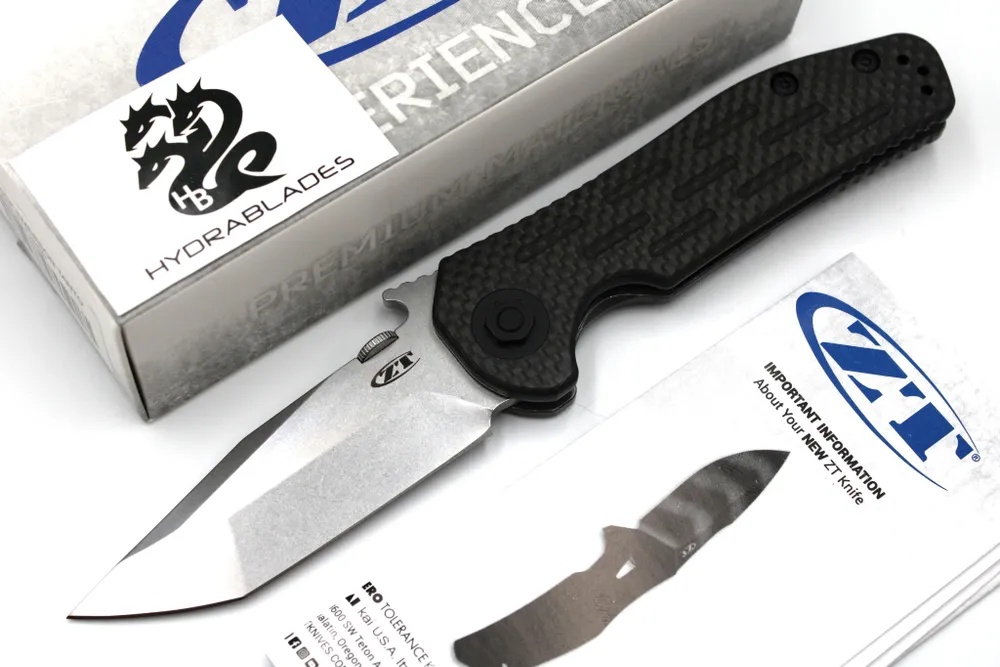 Нож универсальный HYDRABLADES ZT 0620CF Titanium, лезвие: нержавеющая сталь 1 шт