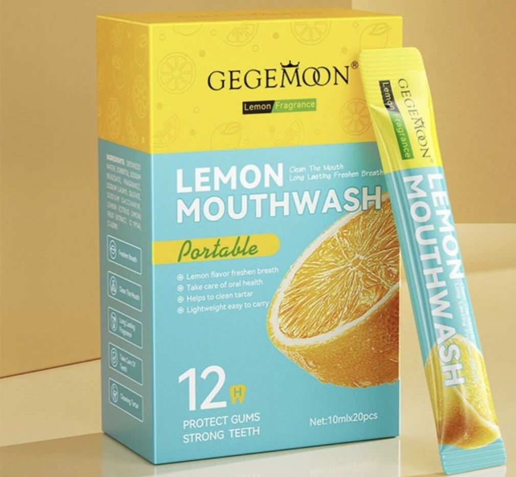 Gegemoon Lemon Mouthwash ополаскиватель цитрусовый 20 шт по 10 мл