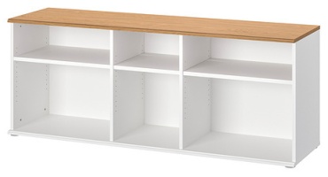 ТВ-тумба напольная IKEA SKRUVBY, 156x60x38 см, белый, коричневый