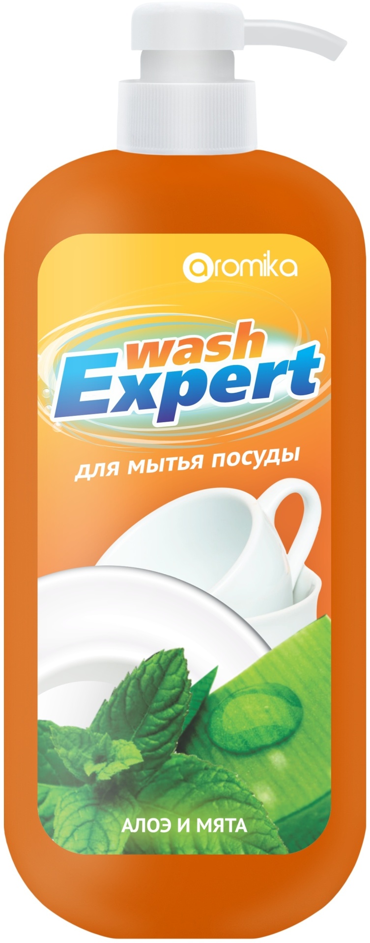 Aromika гель Гель для мытья посуды «Wash Expert» Алоэ и Мята 1.1