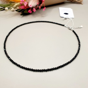 Колье Silver Сп1-003-18 длина 45 см вес 7.95 г серебро, шпинель
