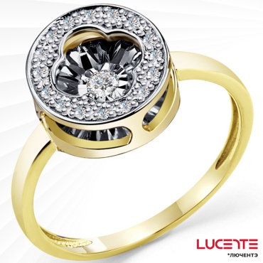 Lucente Бриллианты Якутии RIN-LU-585-717930-18 размер 18 вес 1.82 г золото, бриллиант