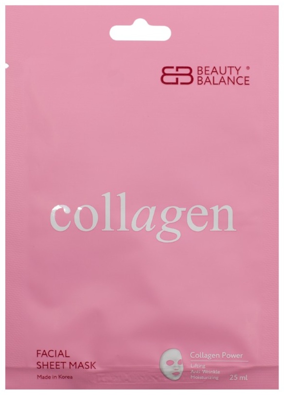 Маска для лица Beauty Balance тканевая Collagen Facial Sheet Mask Коллаген 1 шт