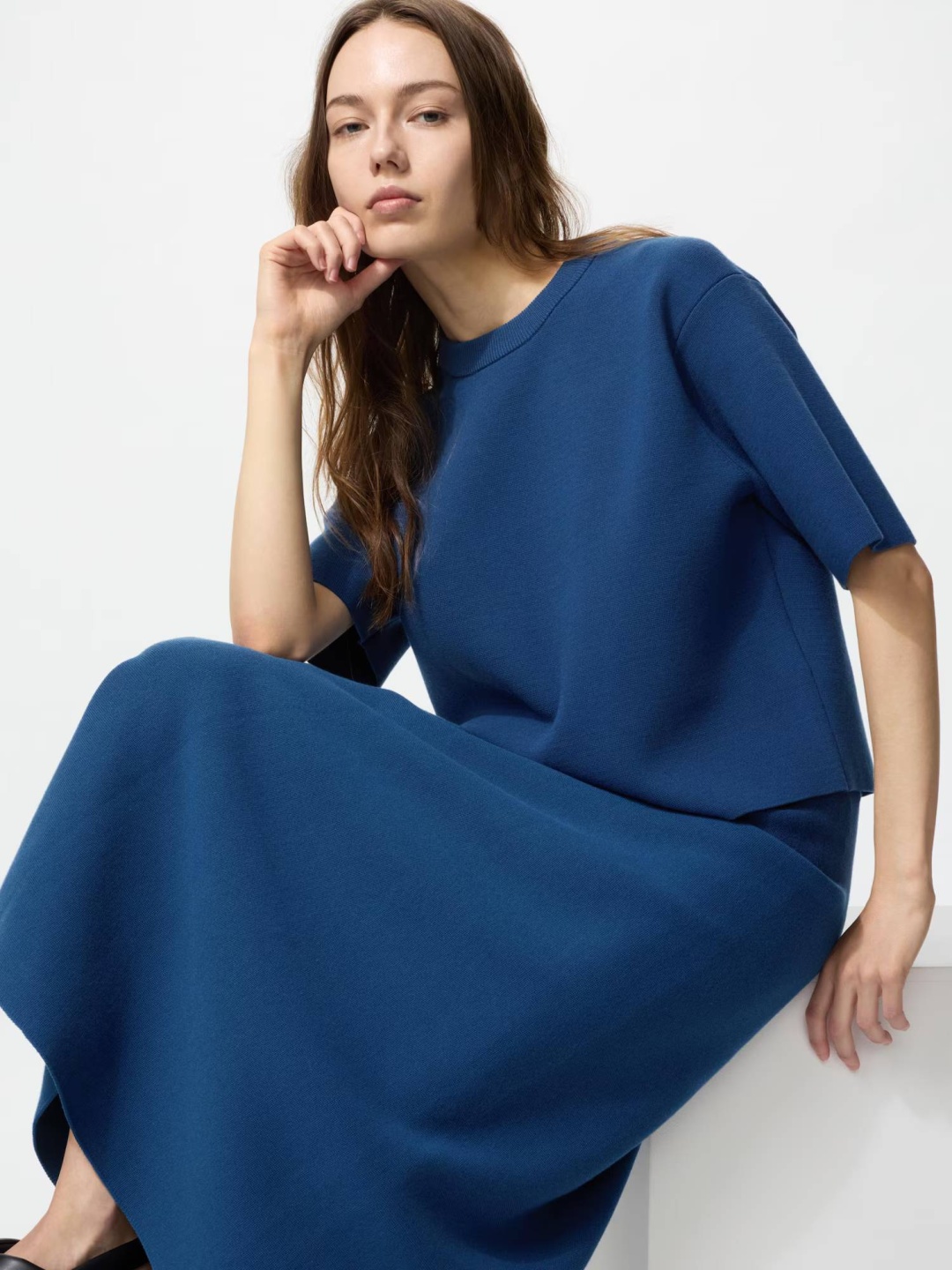 Свитер Uniqlo синий