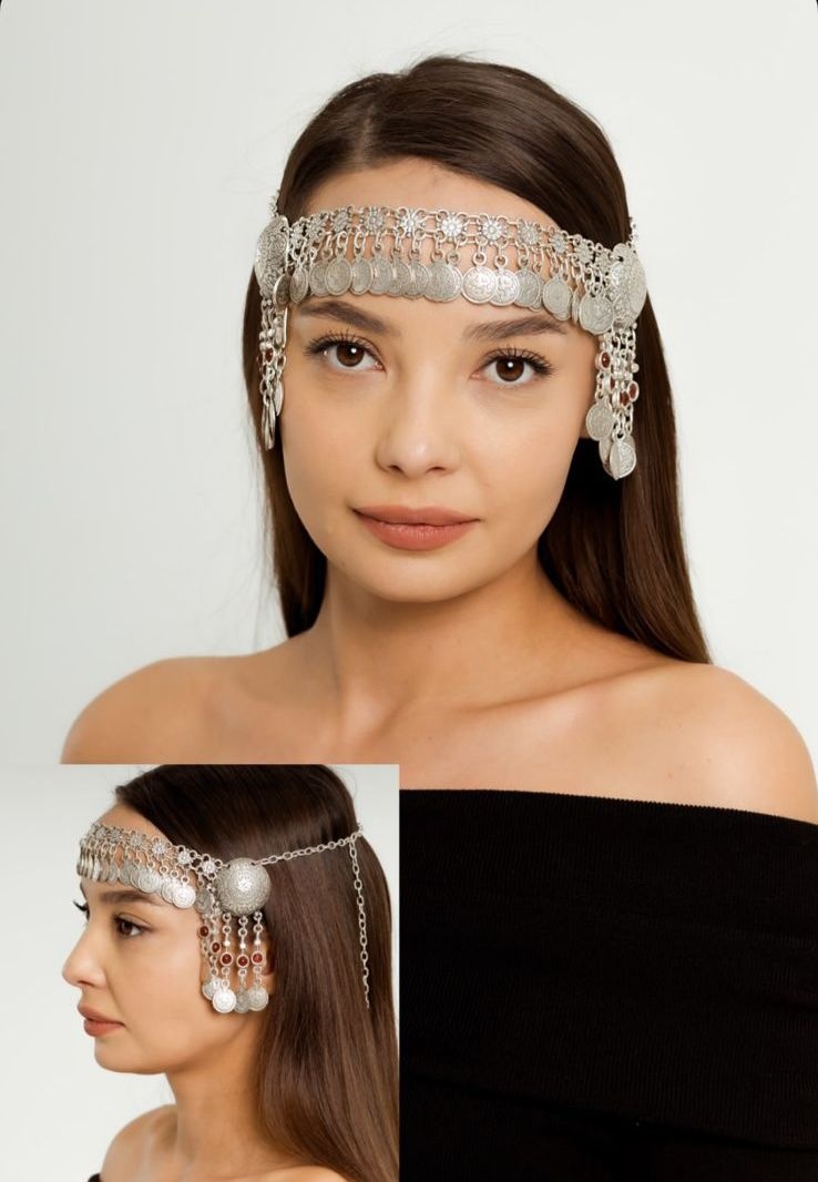 Тика на голову TOMIRIS COLLECTION нержавеющая сталь, бижутерный сплав, стекло