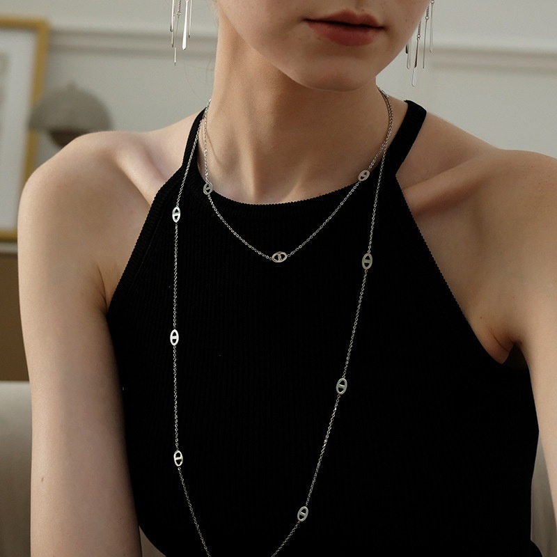 Mimi Jewelry длина 81 см медицинская сталь, без вставок