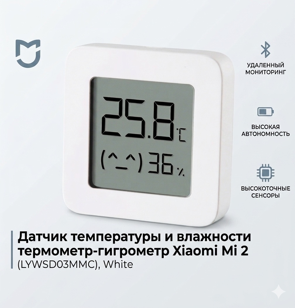 Датчик температуры и влажности Mijia LYWSD03MMC, экосистема: Xiaomi Mi Home