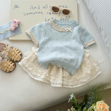 Комплект Baby Panda белый, светло-голубой