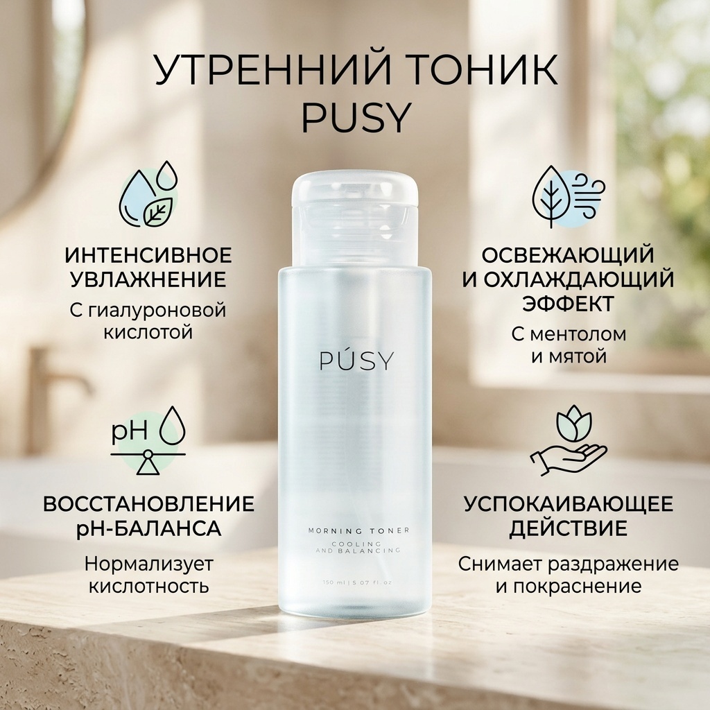 Pusy тоник Утренний 150 мл