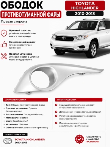 Оправа ПТФ 30344250_TYL480219R Toyota Highlander