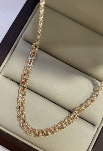 Cristal 107428 длина 50 см, вес 3.89 г золото, плетение бисмарк