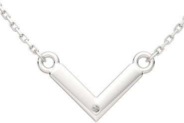 Колье Lucente Silver ZO-05D0007_45 длина 45 см вес 2.22 г серебро, бриллиант
