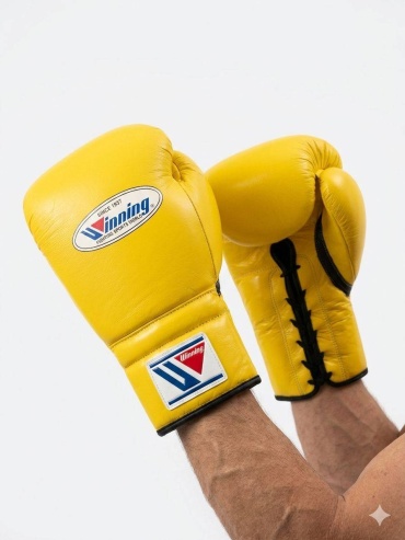 Боксерские перчатки Winning 12 oz желтый
