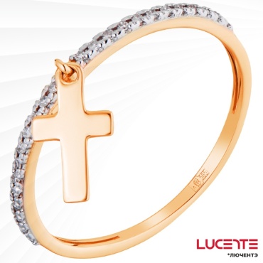 Lucente Бриллианты Якутии RIN-LU-585-023454-17 размер 17 вес 0.825 г золото, бриллиант