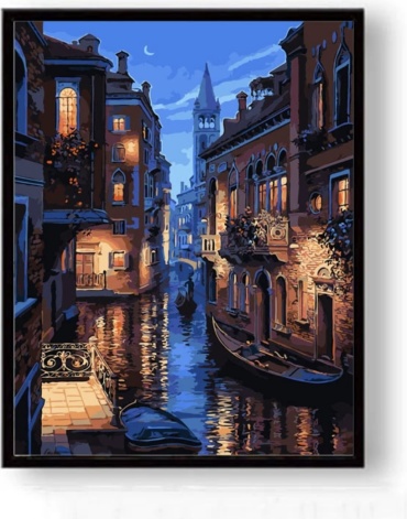 Картина по номерам DIY DIGITAL PAINTING Вид на Венецию холст на подрамнике 50x40 см