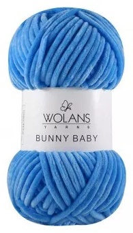 Моток WOLANS Bunny Baby 100-35 темно-голубой 120 м 100 г