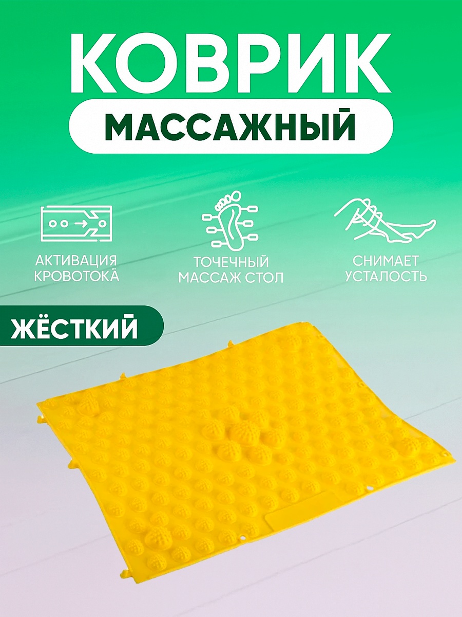 GlideGoods Коврик пластиковый желтый надавливающий
