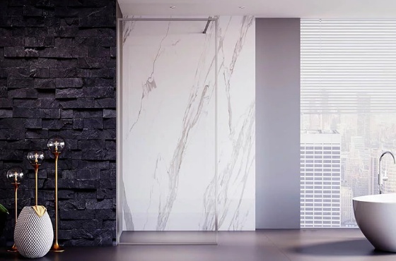 Душевая перегородка Veconi KR-81 Арт. KR81-90-01-C4 Стекло прозрачное/8 мм - артикул K0000168934