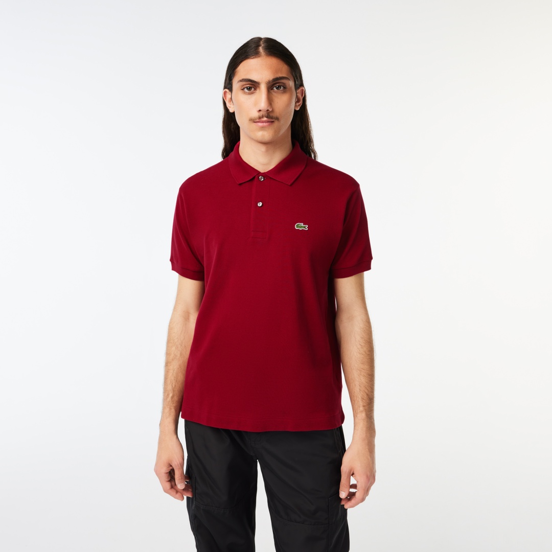 Поло LACOSTE бордовый