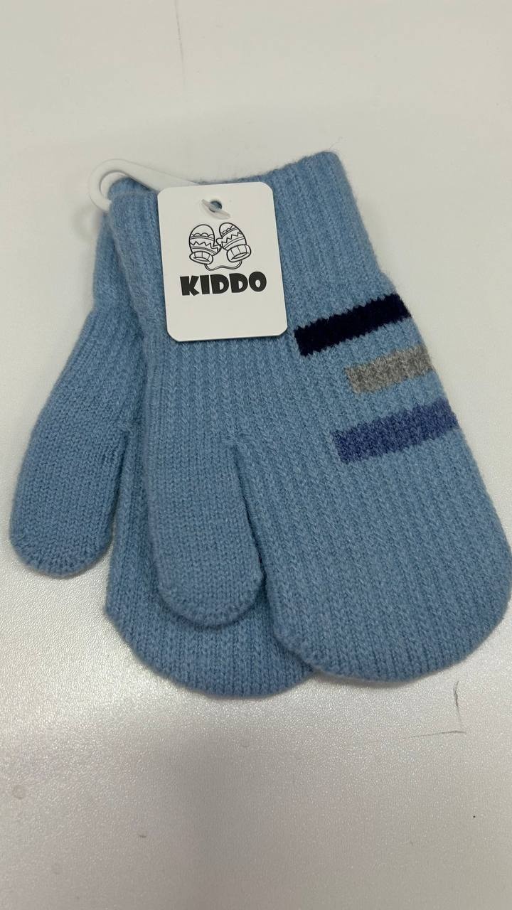 Варежки KIDDO размер 6, 7, 8 голубой