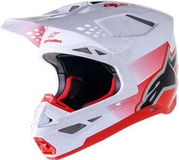 Alpinestars Supertech M10 Unite черный глянцевый, красный, белый XL