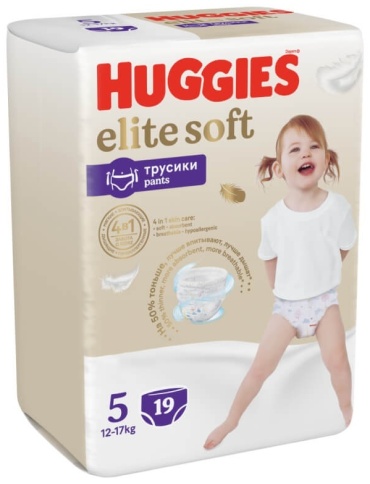 Подгузники-трусики Huggies Elite Soft 5, 19 шт