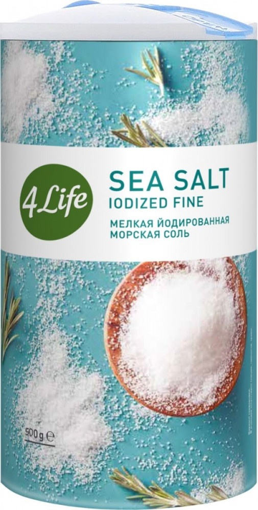 4Life морская соль йодированная помол мелкий 500 г