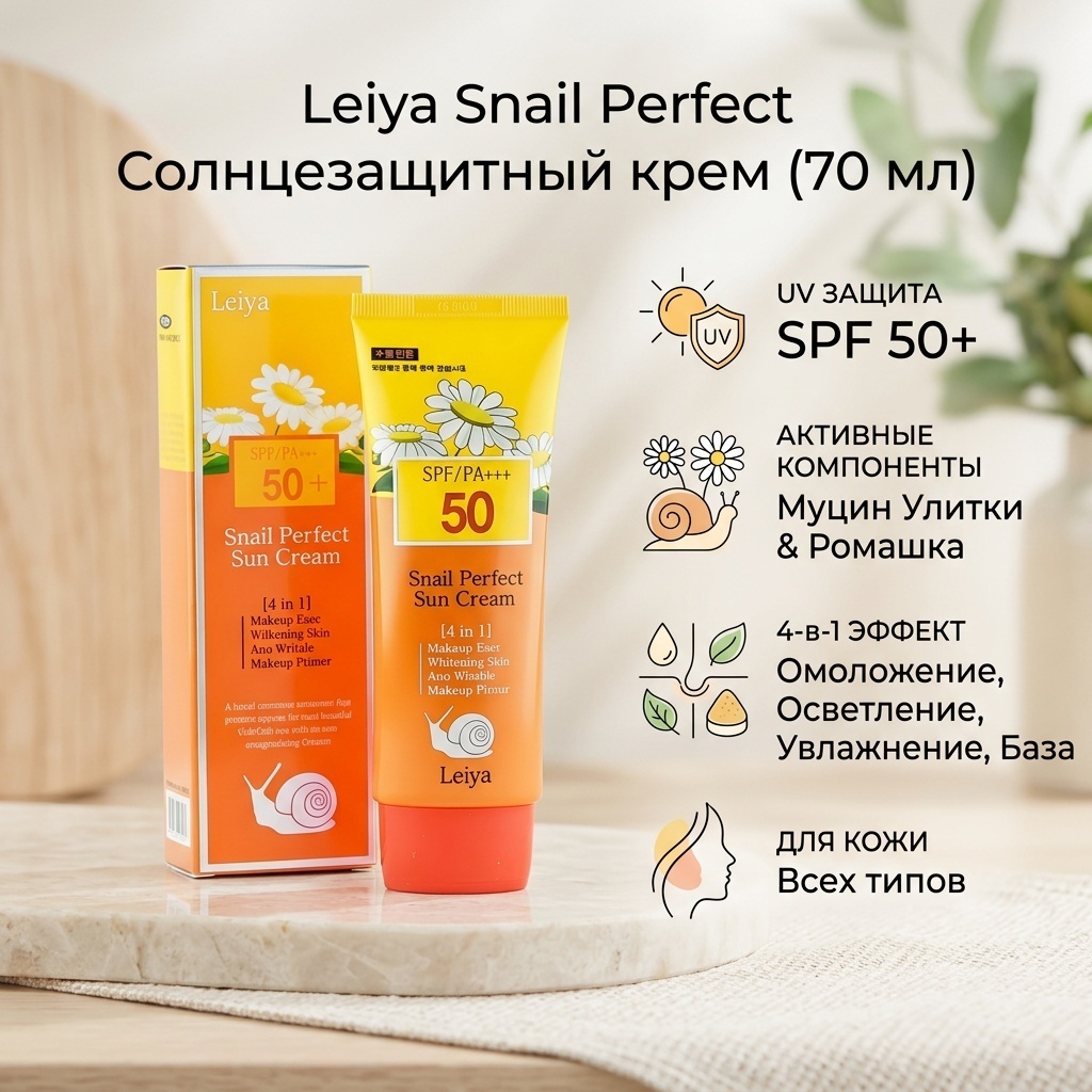 Leiya Snail Perfect крем для тела 70 мл