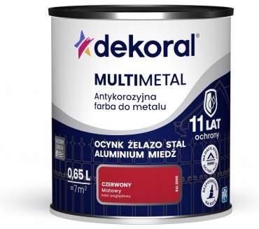 Dekoral акриловая Multimetal 0.65 л, красный цвет