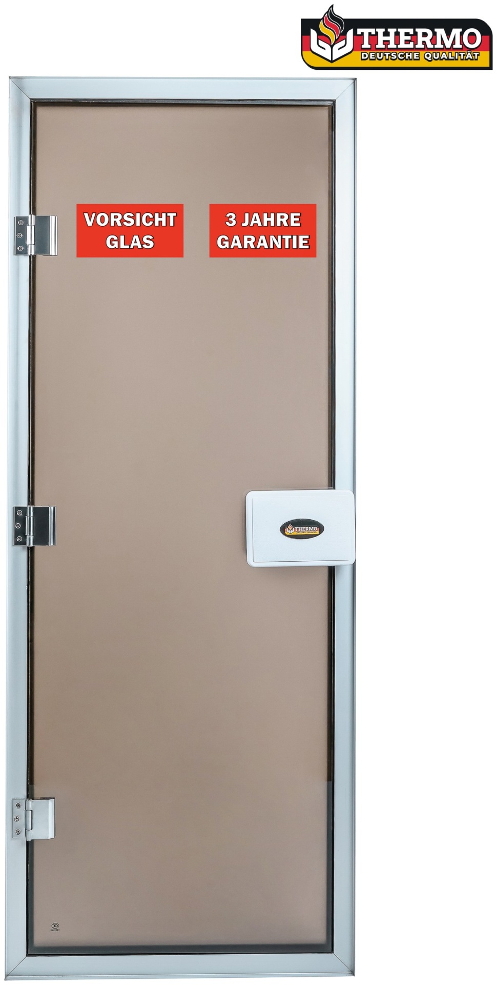 Дверь стеклянная Thermo Bronze 1900x700 мм, универсальная