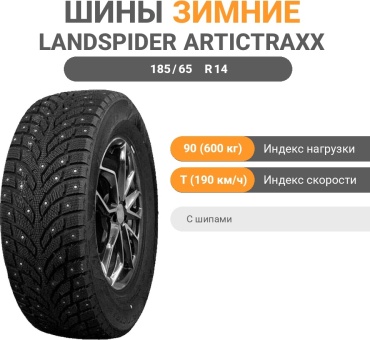 Landspider ARTICTRAXX 185/65 R14 90 T с шипами