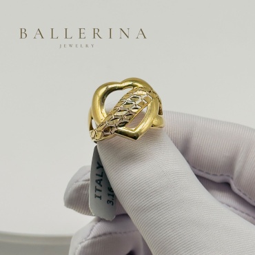 Кольцо Ballerina Jewelry H456 размер 19 вес 3.1 г золото, без вставок