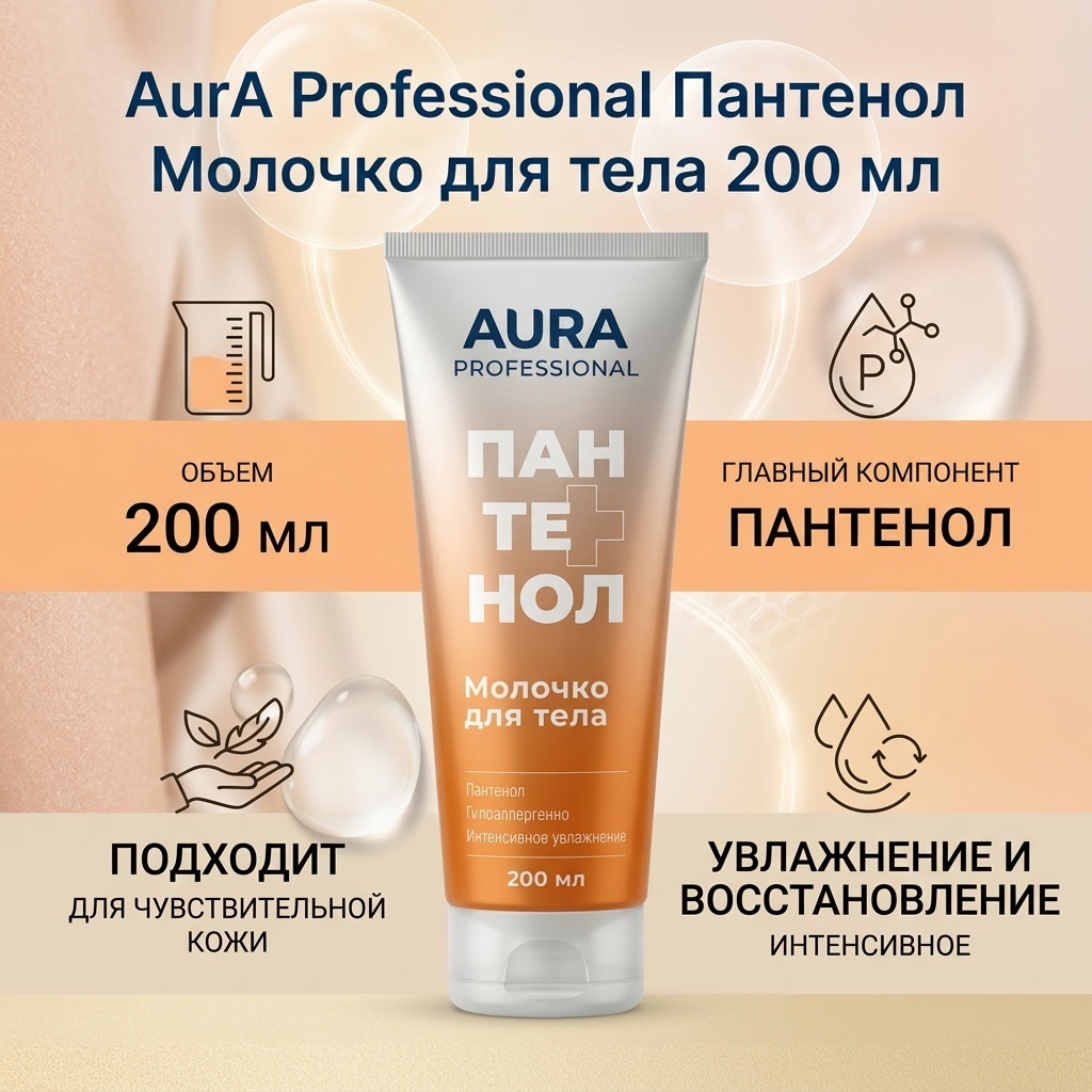 AurA Пантенол молочко для тела 200 мл
