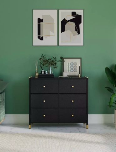 Комод Нирита, 88.50x30x77.3 см, черный
