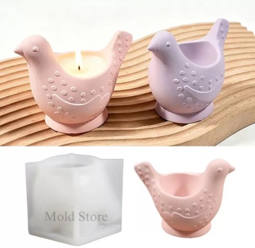Молд Mold Store Птичка кашпо, подсвечник силикон