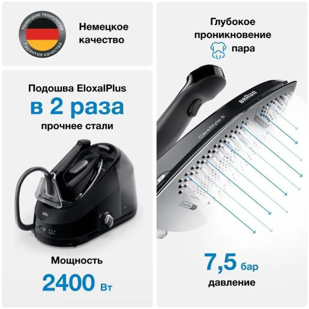 Парогенератор Braun CareStyle 5 IS5249BK черный — фото 5