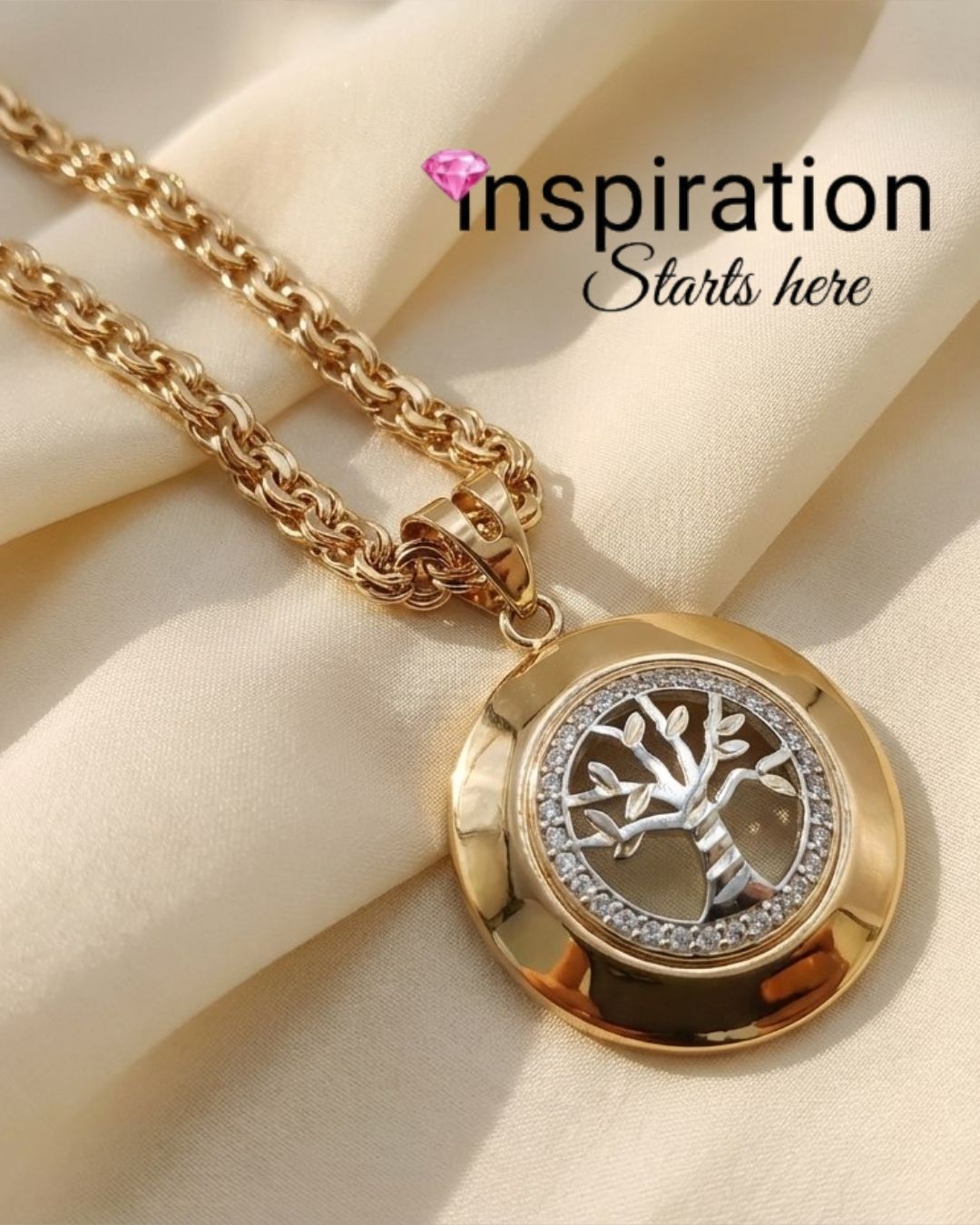 Колье Inspiration 089633474 длина 55 см вес 6.61 г золото, фианит