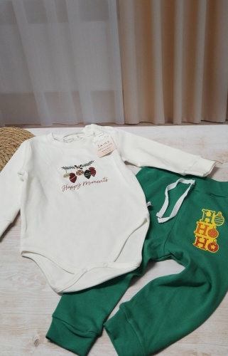 Комплект Twins Textile белый, зеленый