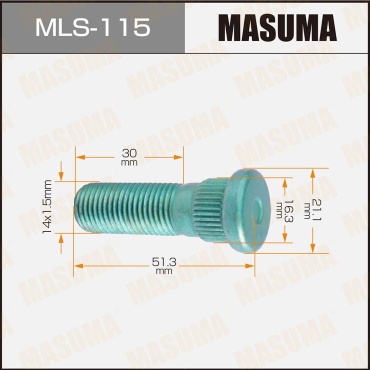 MASUMA шпилька колесная MLS-115