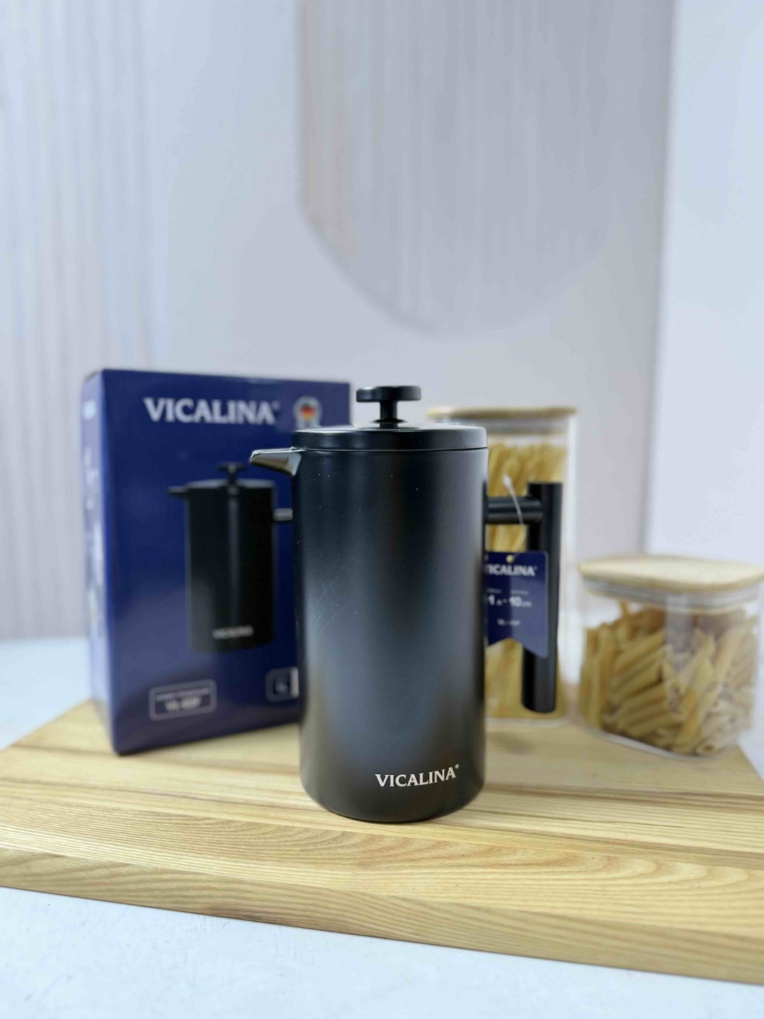 Френч-пресс Vicalina VL-02F 1000 мл, нержавеющая сталь