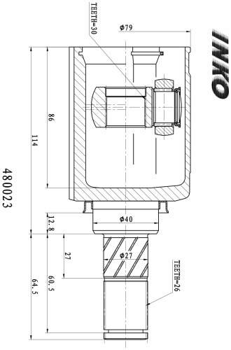 INKO шрус внутренний 480023_DHS_RO